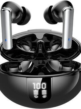 Wireless Earbuds Bluetooth Headphones, LED Power Display Earphones with Wireless